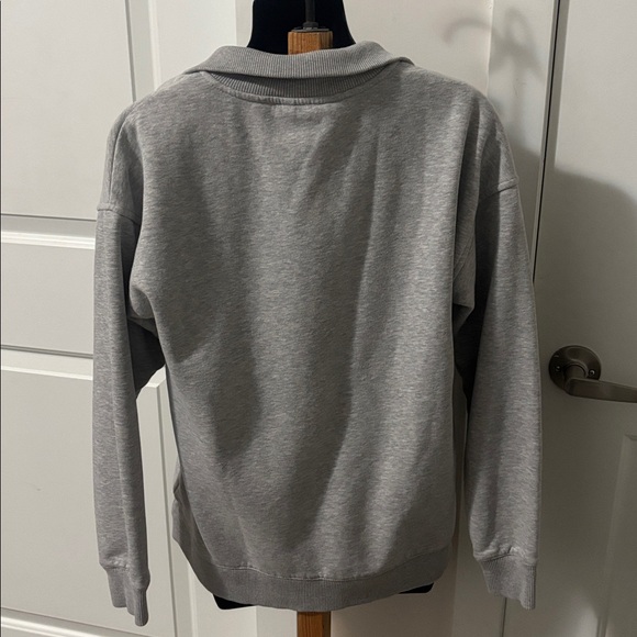 2/$20 Calvin Klein 3/4 Zip Grey Sweatshirt - Picture 2 of 9